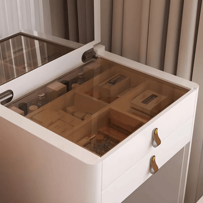 Ivory – Sminkbord med hopfällbar spegel
