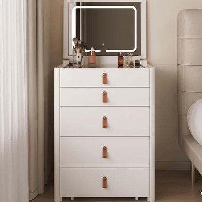 Ivory – Sminkbord med hopfällbar spegel